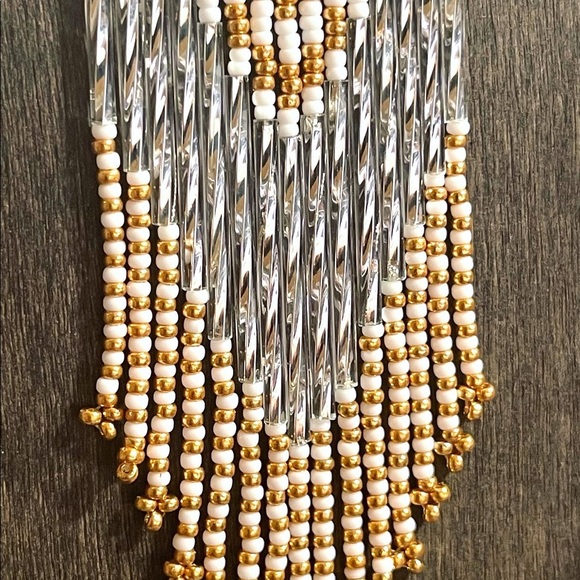 Statement beaded earrings (New and unworn) - Picture 3 of 3